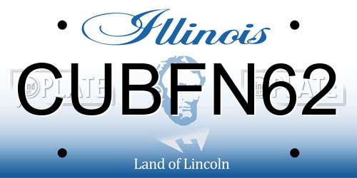 CUBFN62 Illinois License Plate