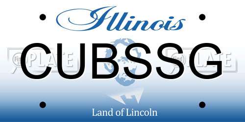 CUBSSG Illinois License Plate