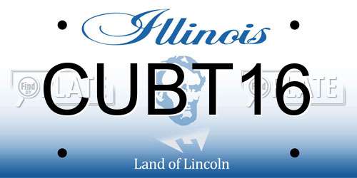 CUBT16 Illinois License Plate