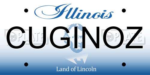 CUGINOZ Illinois License Plate