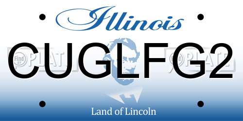 CUGLFG2 Illinois License Plate