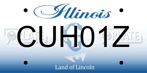 CUH01Z Illinois License Plate
