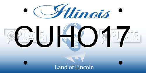 CUHO17 Illinois License Plate