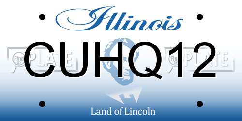 CUHQ12 Illinois License Plate