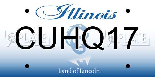 CUHQ17 Illinois License Plate