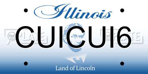 CUICUI6 Illinois License Plate