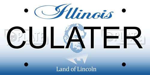 CULATER Illinois License Plate