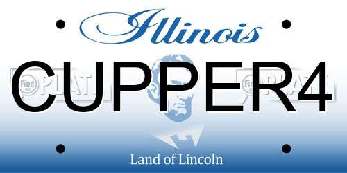 CUPPER4 Illinois License Plate