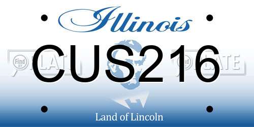 CUS216 Illinois License Plate