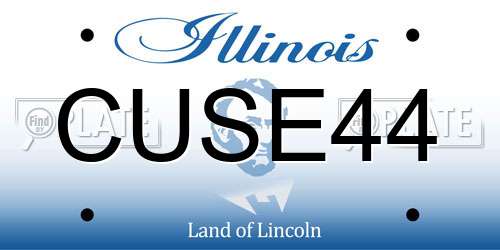 CUSE44 Illinois License Plate