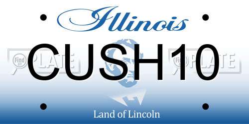 CUSH10 Illinois License Plate