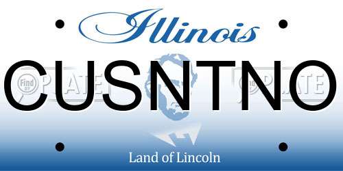 CUSNTNO Illinois License Plate