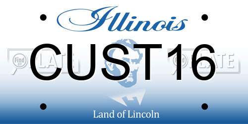 CUST16 Illinois License Plate