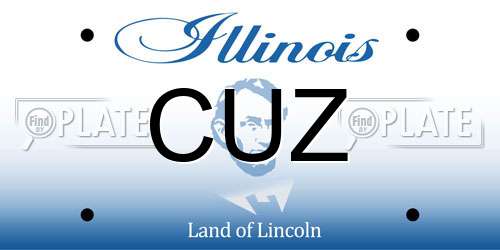 CUZ Illinois License Plate