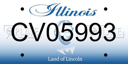 CV05993 Illinois License Plate