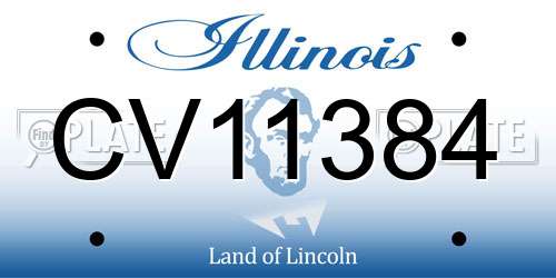 CV11384 Illinois License Plate