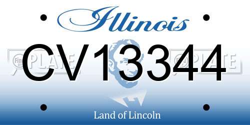 CV13344 Illinois License Plate