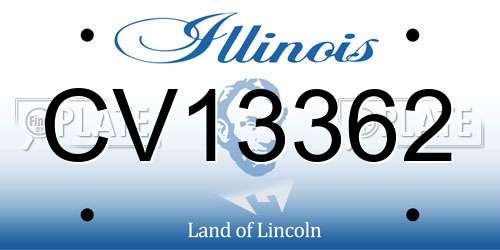 CV13362 Illinois License Plate