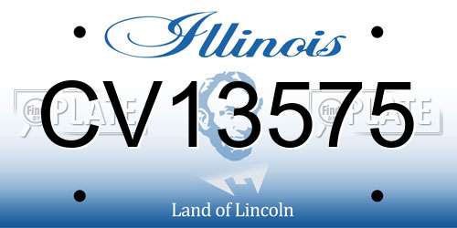 CV13575 Illinois License Plate