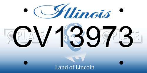 CV13973 Illinois License Plate