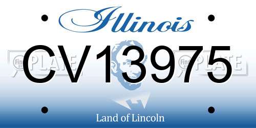 CV13975 Illinois License Plate