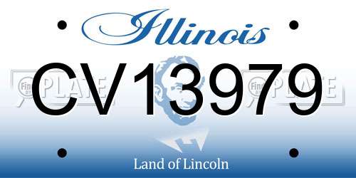 CV13979 Illinois License Plate