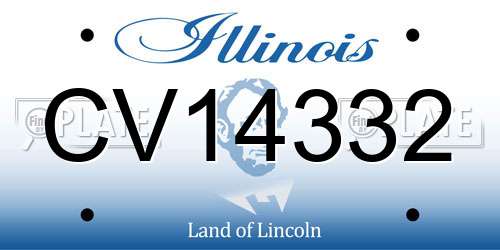 CV14332 Illinois License Plate