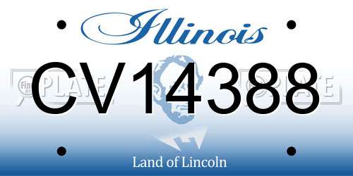 CV14388 Illinois License Plate
