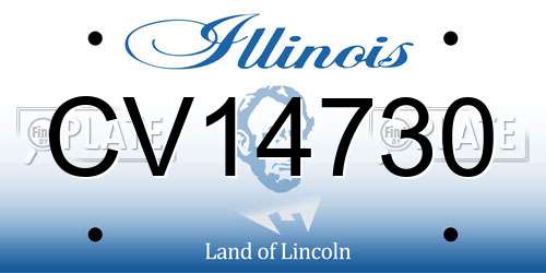 CV14730 Illinois License Plate