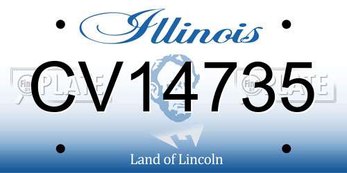 CV14735 Illinois License Plate