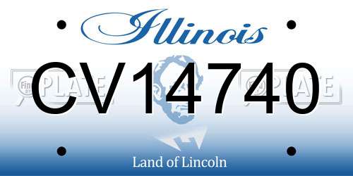 CV14740 Illinois License Plate