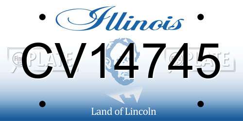 CV14745 Illinois License Plate