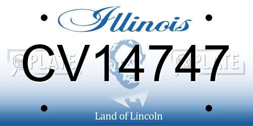 CV14747 Illinois License Plate