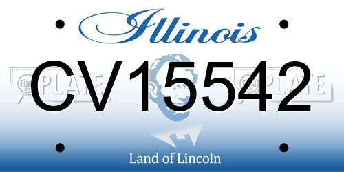 CV15542 Illinois License Plate
