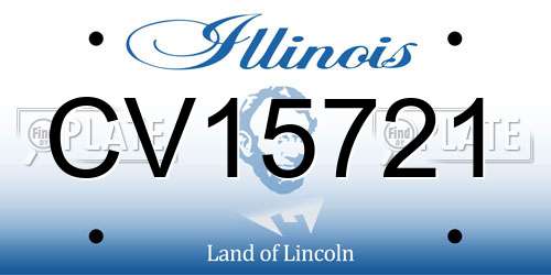 CV15721 Illinois License Plate