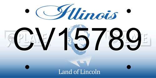 CV15789 Illinois License Plate