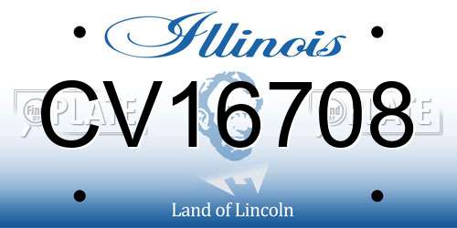 CV16708 Illinois License Plate