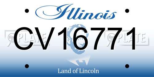 CV16771 Illinois License Plate