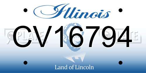 CV16794 Illinois License Plate