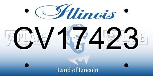 CV17423 Illinois License Plate