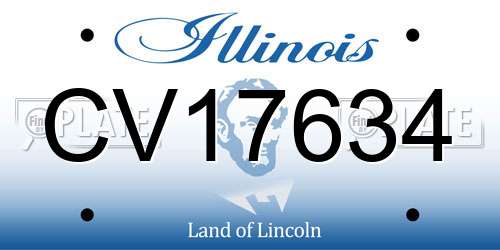 CV17634 Illinois License Plate