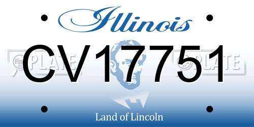 CV17751 Illinois License Plate