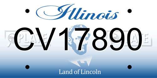 CV17890 Illinois License Plate