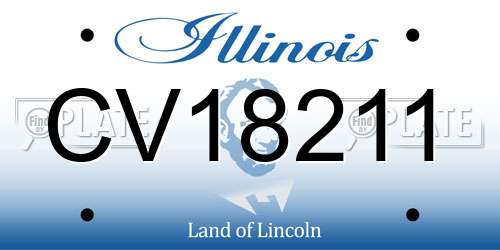 CV18211 Illinois License Plate