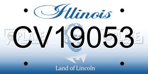 CV19053 Illinois License Plate