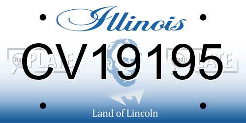 CV19195 Illinois License Plate