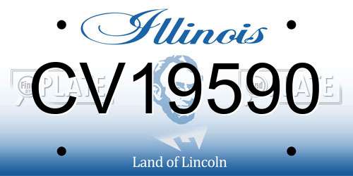 CV19590 Illinois License Plate