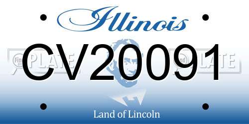 CV20091 Illinois License Plate