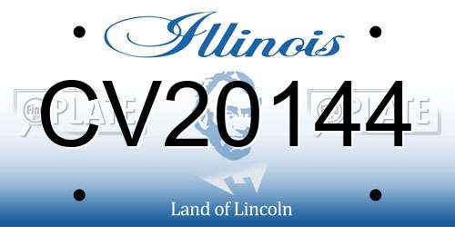 CV20144 Illinois License Plate