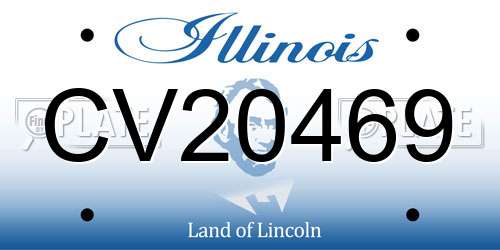 CV20469 Illinois License Plate